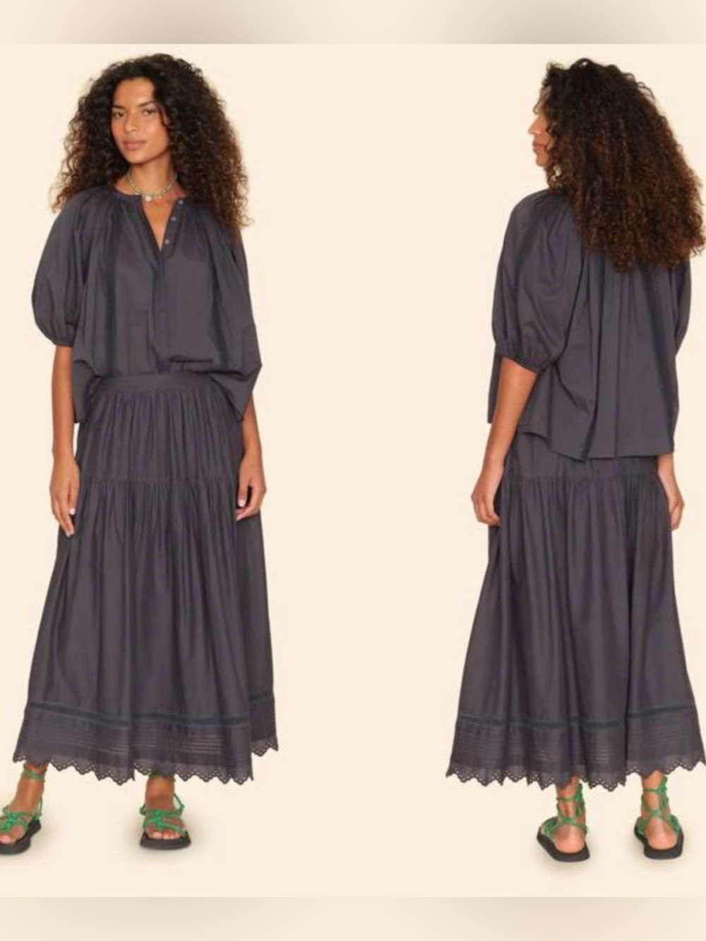 XiRENA Tilda Skirt in Obsidian S